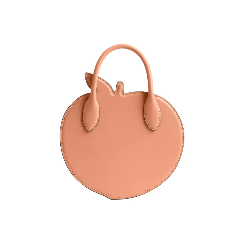 COACH Recycled Tanned Leather Shoulder Bag, Crossbody Bag, Handbag Trumpets Women's Peach-2