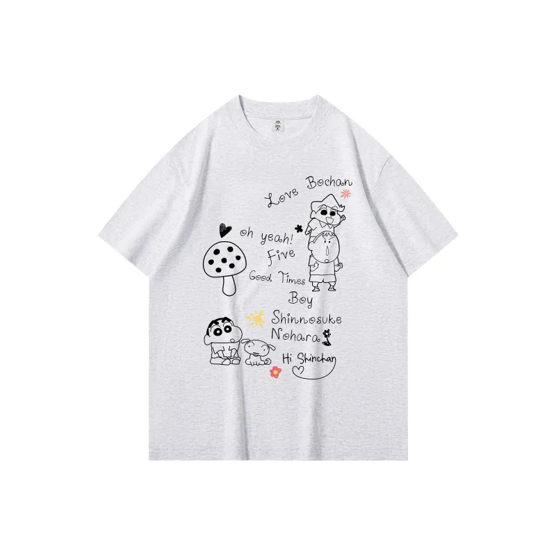 Crayon Shinchan Short Sleeved T Shirts Unisex-8