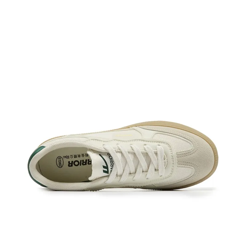 Warrior Wear resistant And Lightweight Low Top Skateboard Shoes Women's Beige Gray Green-2