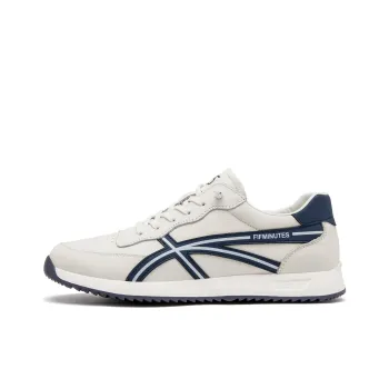 15 MINS Breathable Low Top Casual Shoes Men's White Blue