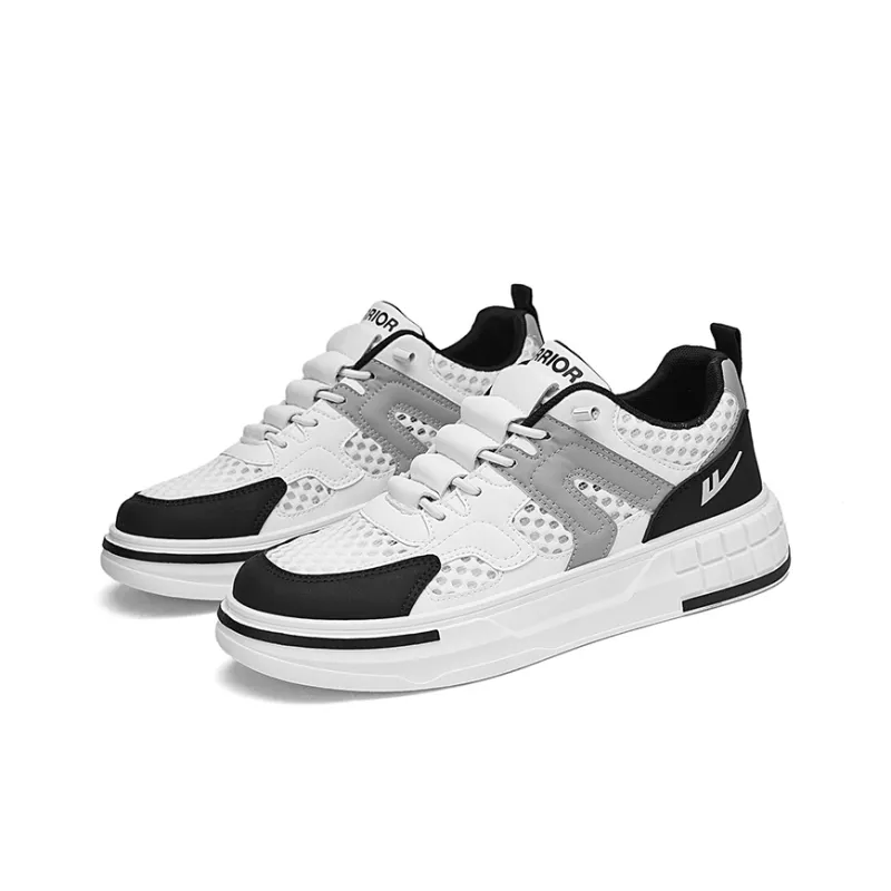 Warrior Skateboard Shoes Men's White/Black/Gray-0