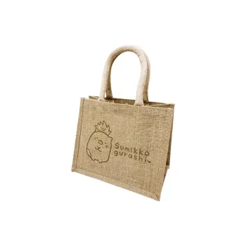 SAN X Jute Tote Bag, Shopping Bag, Handbag Trumpets Women's Yellow