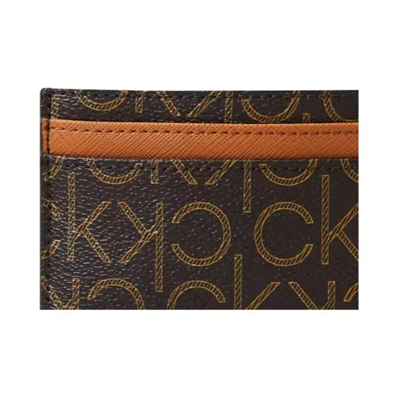 CALVIN KLEIN PVC Card Holder Unisex Brown-2