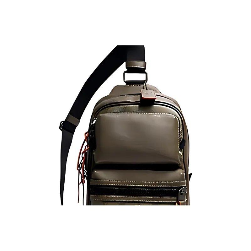 COACH Rider Cow Leather Rider Bag, Backpack, Sling Bag Tubas Men's Army Green-2
