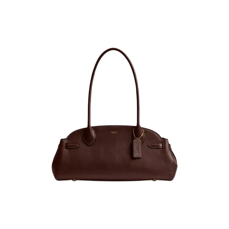 COACH Leather Handbag, Shoulder Bag Tubas Women's Maple-0
