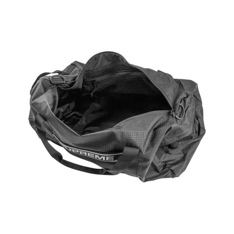 Supreme Nylon Travel Bag Men's Black & Gray-3