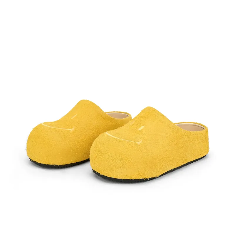 SMILEY Closed Toe Slippers Women's Yellow-2