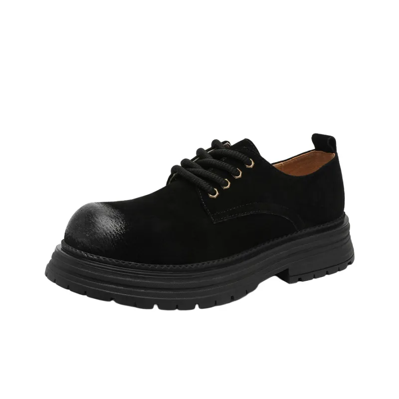 V ZERO FIVE Chunky Derby Shoes Casual Shoes Men's British Vintage Trendy-0