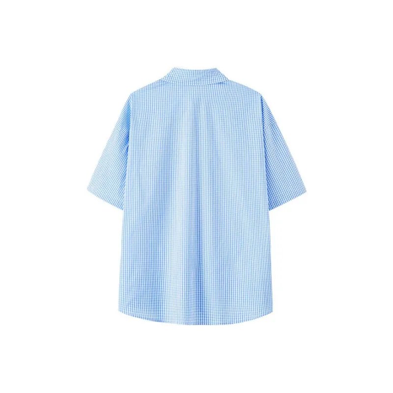 Ang2 Stu Shirts Unisex Light Blue Plaid-1