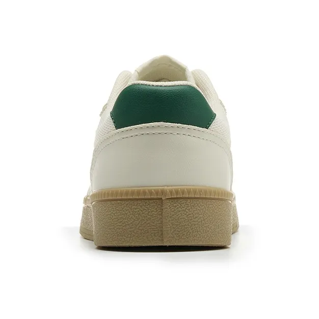 Warrior Wear resistant And Lightweight Low Top Skateboard Shoes Women's Beige Gray Green-3