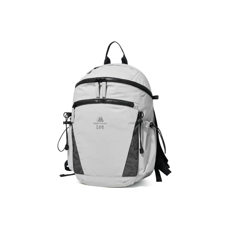 Lee Fabric Backpack Unisex Light Gray Purple/Sage Green/Cloud Gray-8