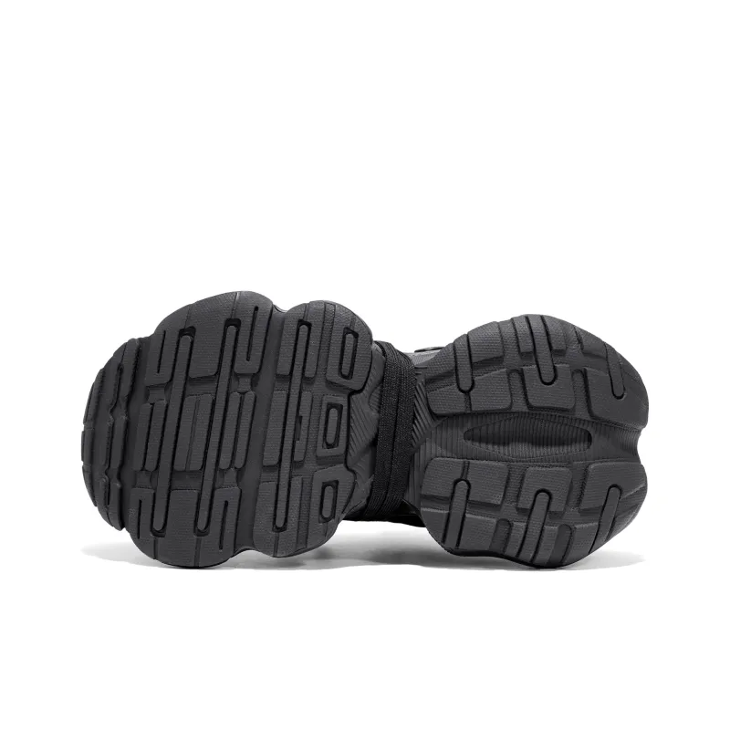 Kappa Back to Back Abrasion Resistant Slip Resistant Low Top Chunky Sneakers Women's Black-5