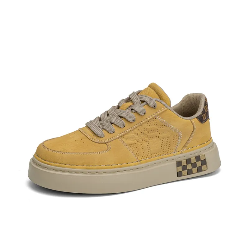 AOKANG Elegant Style Series Skateboard Shoes Men Low Top Khaki, Black-49