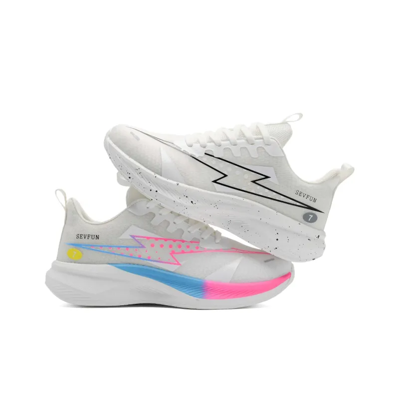 7 SEVFUN Running Shoes Unisex Low Top White Blue-1