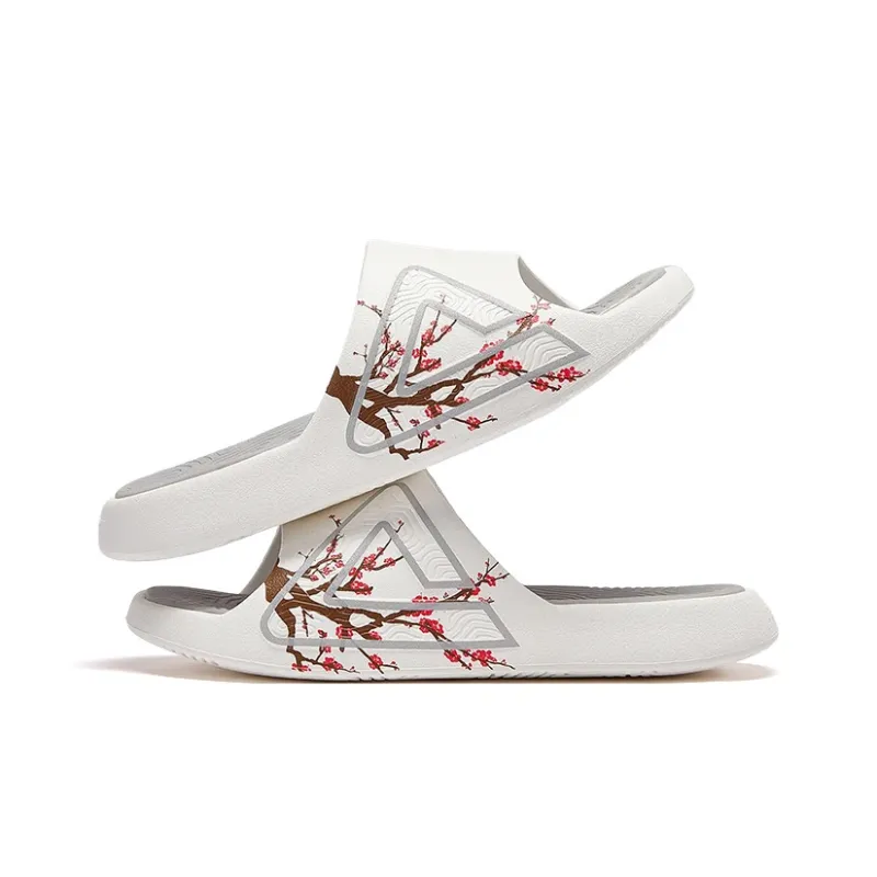 PEAK State Pole Classic Drag Quiet Slip Resistant Abrasion Resistant Slide Slippers Unisex Ivory/Gray-3