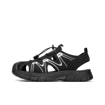 Warrior Anti Slip Wear Resistant River Trekking Shoes Men's Black Silver