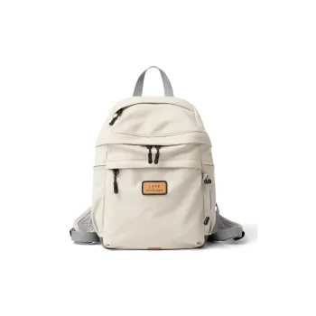 LEFF Fabric Backpack Unisex Coconut Milk White/Field Green/Sunset Orange