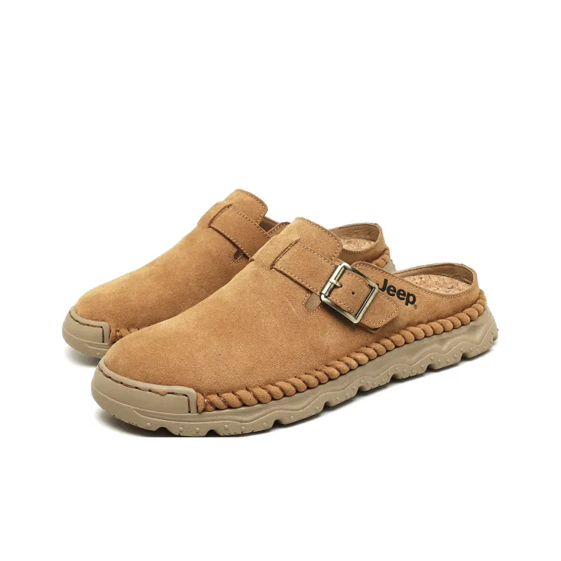 Jeep Rubber Sole Quiet Abrasion Resistant Closed Toe Slippers Unisex-7