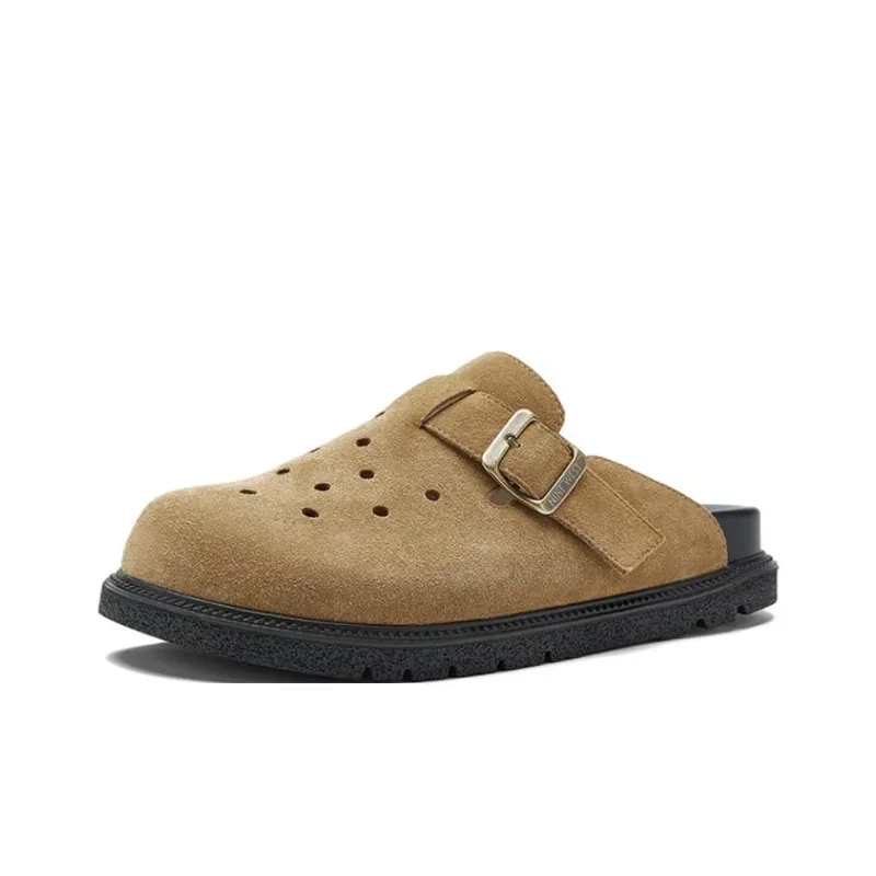 NINE WEST Rubber Sole Abrasion Resistant Closed Toe Slippers Women's Apricot-1