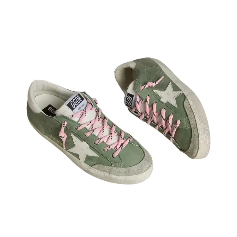 Golden Goose Super Star LTD Low Top Skateboard Shoes Women's Green-2