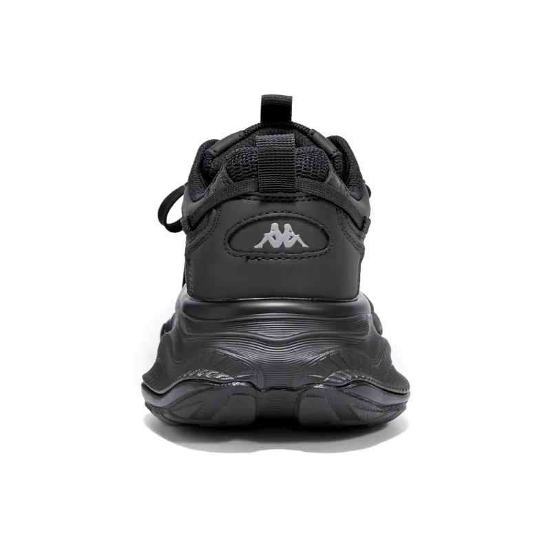 Kappa Back to Back Abrasion Resistant Slip Resistant Low Top Chunky Sneakers Women's Black-4