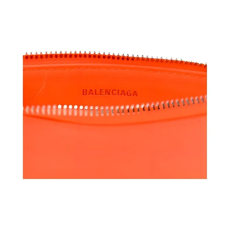 Balenciaga Leather Card Holder Regular Men's Orange-4