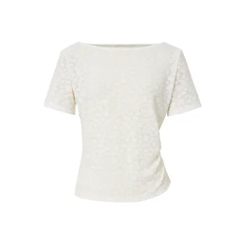 Hopeshow T Shirts Women's Raw White 001