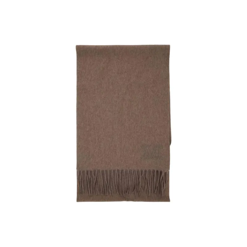 MaxMara Cashmere Knit Scarves Women's Brown-0