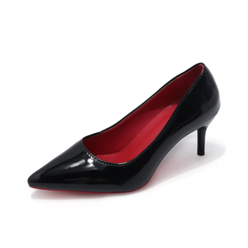 Take The Qin Slim Heel High Heels Women's Black-8