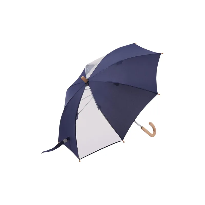OBSU Transparent Kids' Umbrella With Long Handle, Lightweight, Rainproof, Cute, Fresh, Windproof For Preschoolers-2