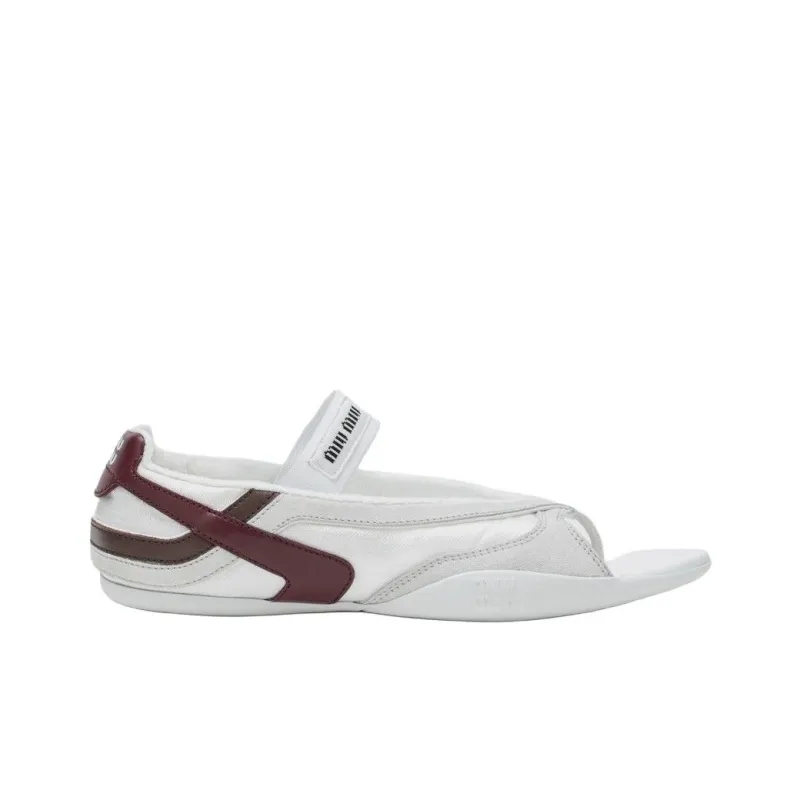 MIU MIU Gymnasium SS25 Spring Summer Collection One Strap Sandals Women's White-1