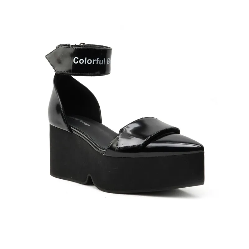 Colorful Bridge High Heels Women's Black-3