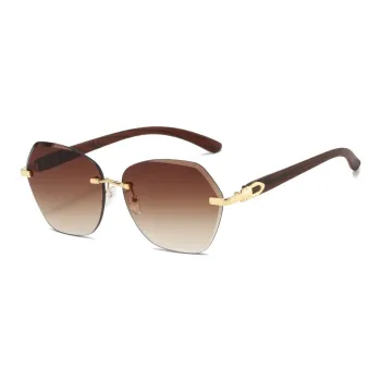PRETTYALLUSION Alloy Irregular Shape Sunglasses Women's