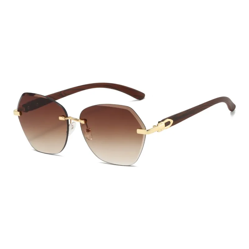 PRETTYALLUSION Alloy Irregular Shape Sunglasses Women's-0