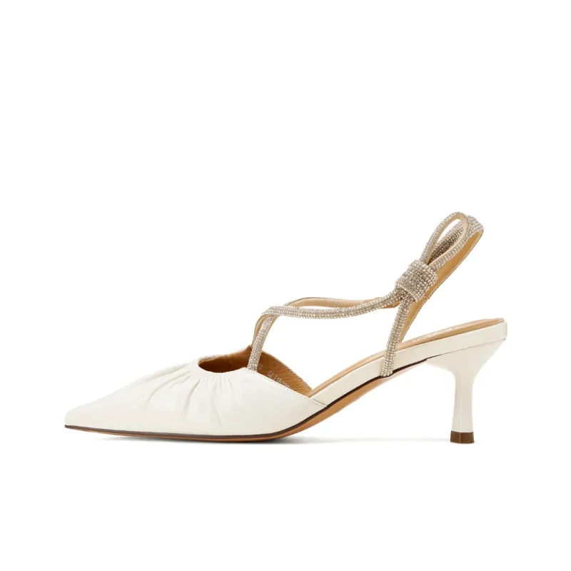 GOLDLION High Heels Women's Ecru/Silver-0