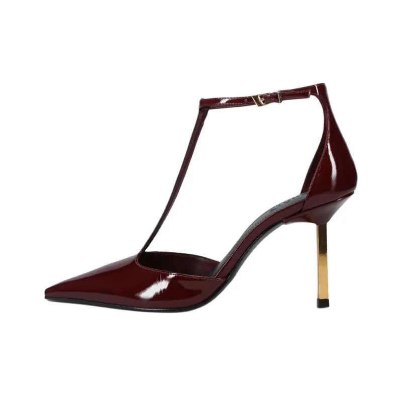 Schutz Slim Heel High Heels Women's Burgundy-0