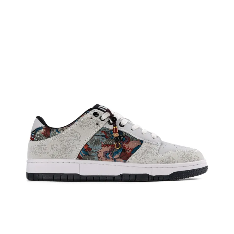 MR.A Country Style Series Low Top Skateboard Shoes Men's Dunhuang Painted-1