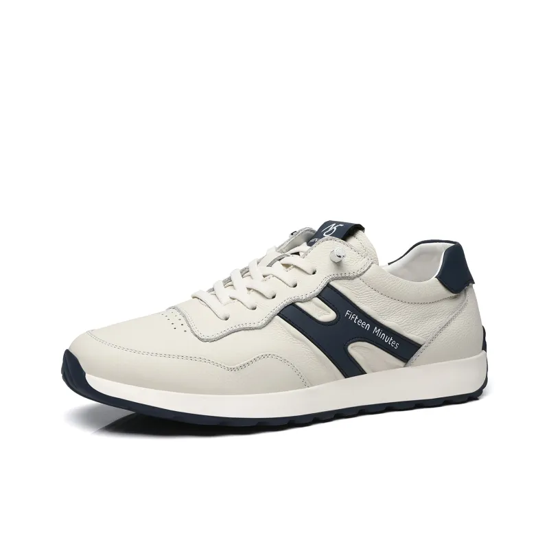 15 MINS Low Top Casual Shoes Men's White-1