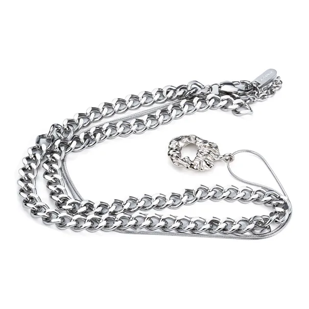 ACIUM Normcore Style Commute Versatile, Titanium Steel Non Oxidizing Necklaces Unisex-2