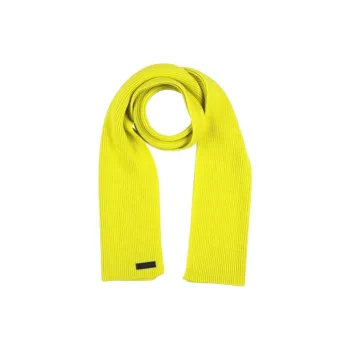 VERSACE Wool Knit Scarves Women's Lemon Green