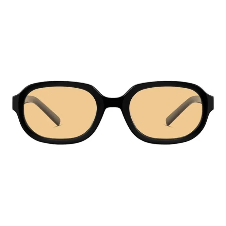 CAPONI Plate Frame Oval Sunglasses Unisex Multicolor-1