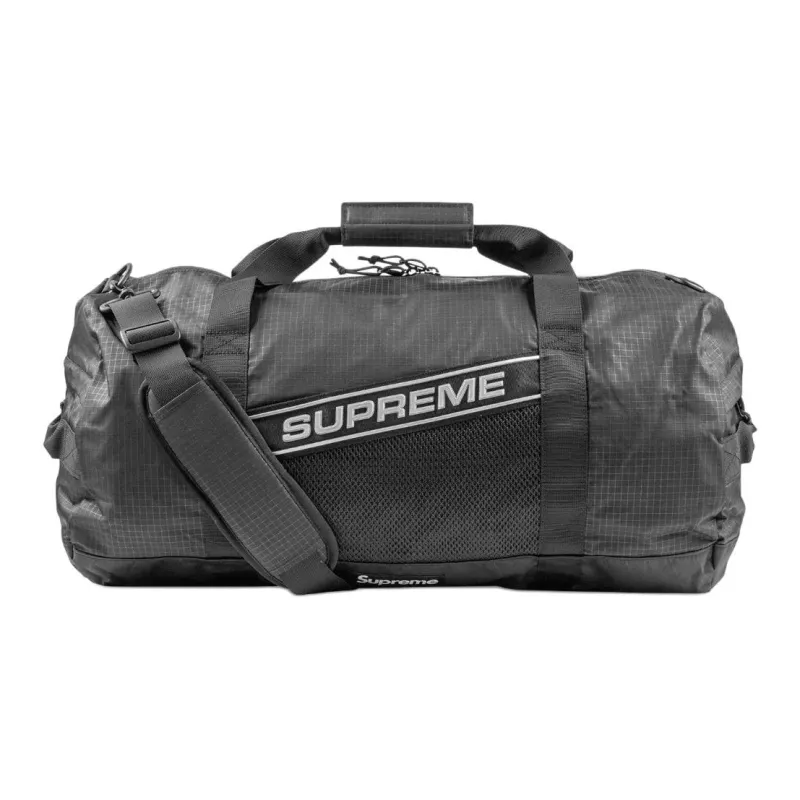Supreme Nylon Travel Bag Men's Black & Gray-0