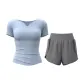 [Short-Sleeved Set]Gray Lake Blue+Limestone