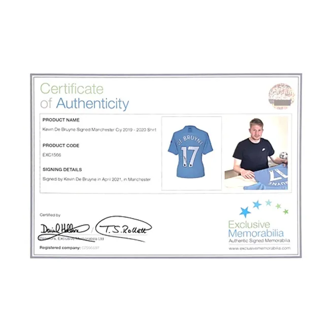 Three For Manchester City Team Jersey Exquisite Mounting, Outer Frame Approx. 65x85cm-4