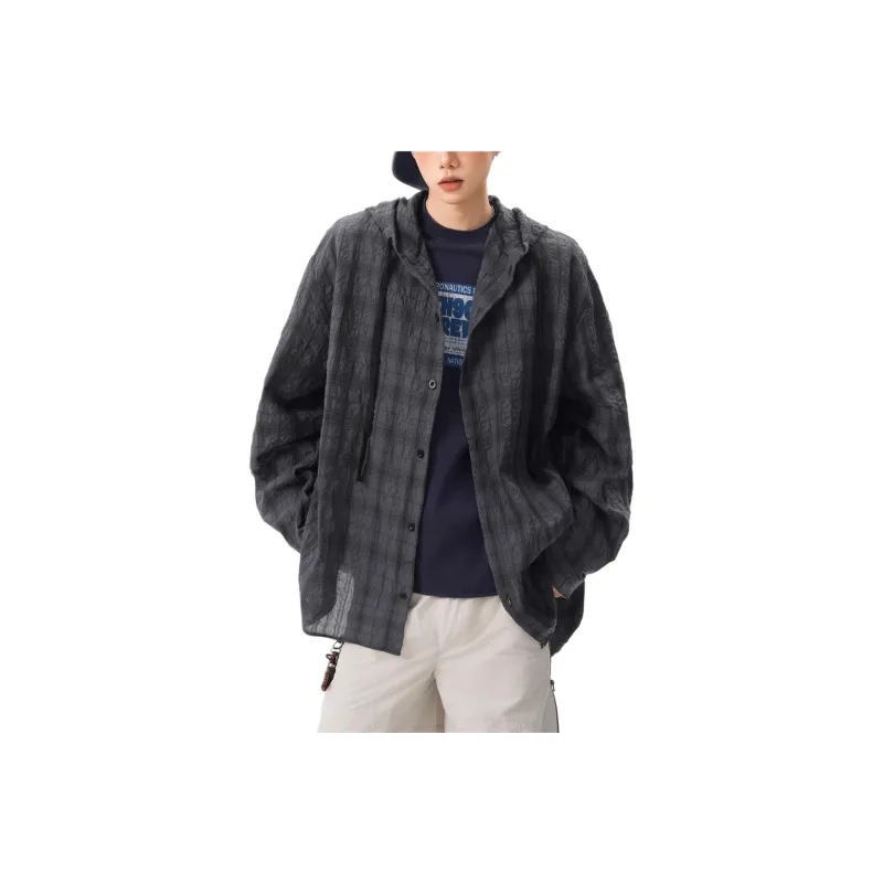 DUATOGE Shirts Men Dark Gray -0