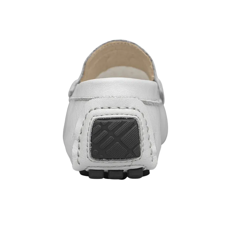 British Knights Gommino Loafers Men's White-3