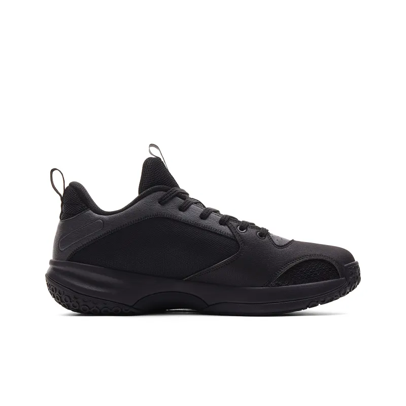 PEAK Lan Qie Basketball Shoes Men Low Top All Black-1