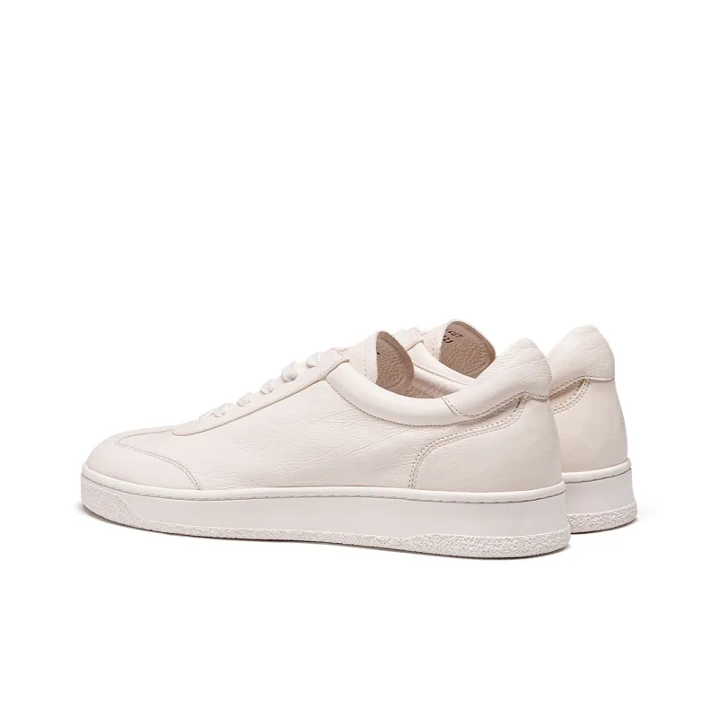 TRUFFAUT Soft Shoe Upper German Army Trainers Low Top Skateboard Shoes Men's White-2
