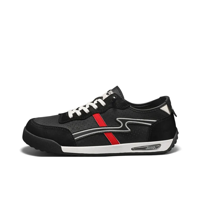 Jeep Cushioning Abrasion Resistant Lightweight Slip Resistant Low Top Skateboard Shoes Men's-0