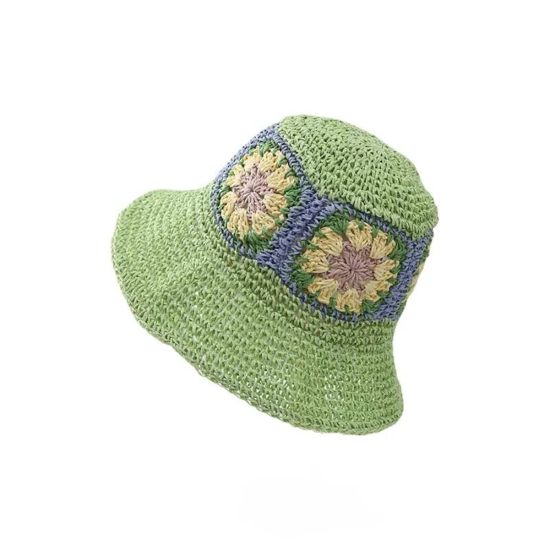 BOOLFEN Paper Reed Bucket Hats Women's-6